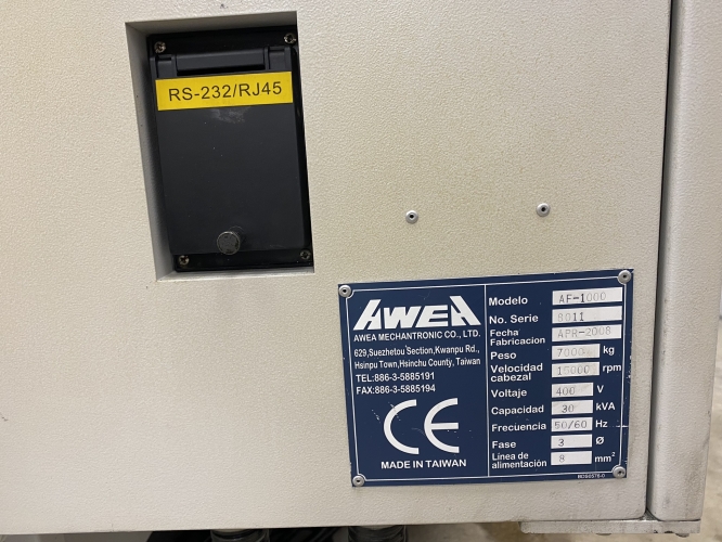 BEARBEITUNGSZENTRUM CNC AWEA AF-1000 N/S:8011