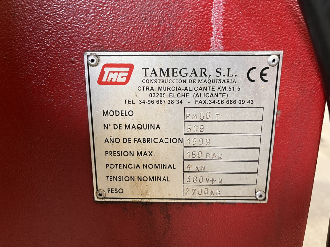 PRENSA AJUSTE TAMEGAR MOD PM56T