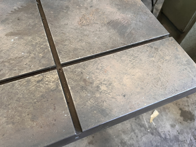 MESA AZUL DE FUNDICION ACERO 2000X2000X800 mm