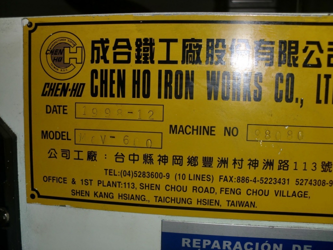 MACHINING CENTER CHEN HO MCV-600